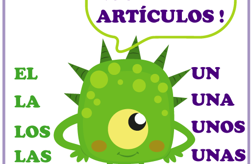 Los articulos de español: indeterminados (un, una, unos, unas) y artículos determinados (el / los, la / las, lo)