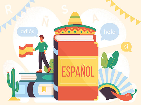 Lengua española o Idioma español con otros idiomas y lenguas